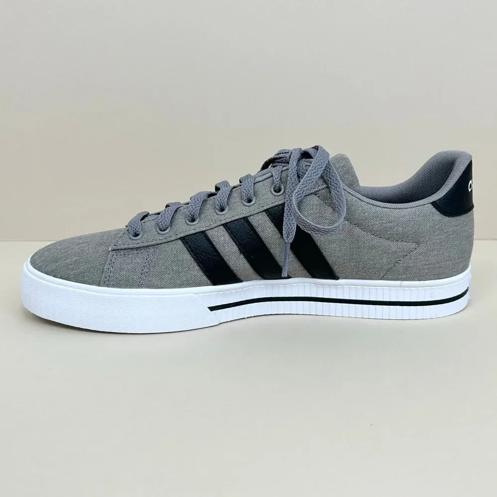 Adidas Men's Daily 3.0 Dove Grey Black Ortholite Insole Lace-Up Sneakers SIZE 11